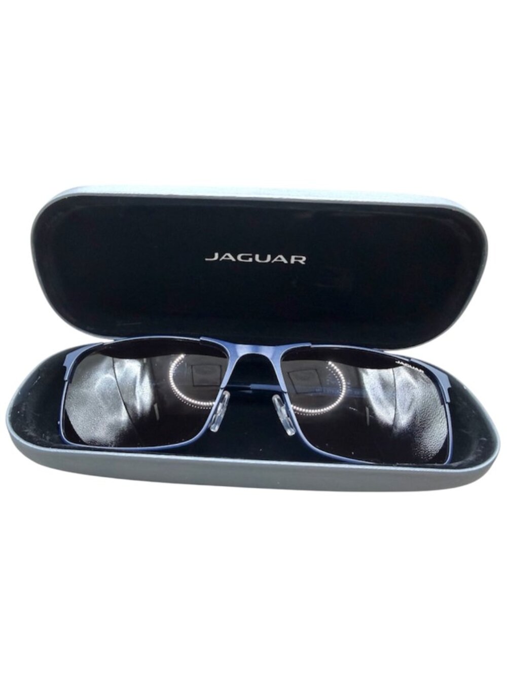 JAGUAR MOD. 37508-3100 BLUE GUNMETAL SUNGLASSES 59-16 (NEW)